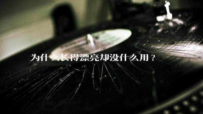 为什么长得漂亮却没什么用?