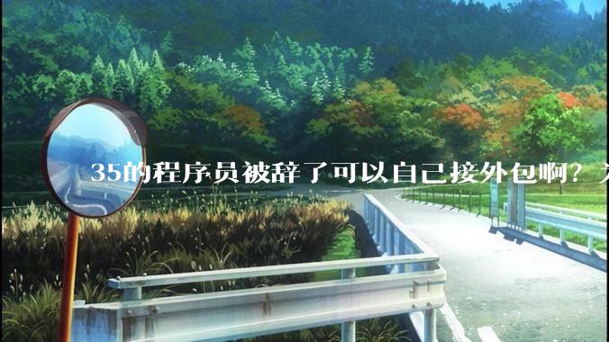 35的程序员被辞了可以自己接外包啊？为什么都那么悲观呢？